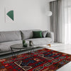 Baluchi Rug Handmade Multi Geometric 2x4 ft