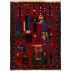 Baluchi Rug Handmade Red Geometric 3x5 ft