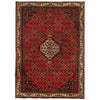 Qashqai Area Rug Handmade Deep Red Medallion 8x10 ft
