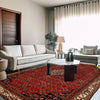 Qashqai Area Rug Handmade Deep Red Medallion 8x10 ft