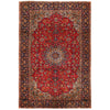 Isfahan Area Rug Handmade Deep Red Medallion 8x10 ft