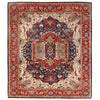 Hand-Knotted Multi Medallion Heriz Area Rug – 8' 0" x 9' 9" ft (245 x 297 cm) | SKU: R24270