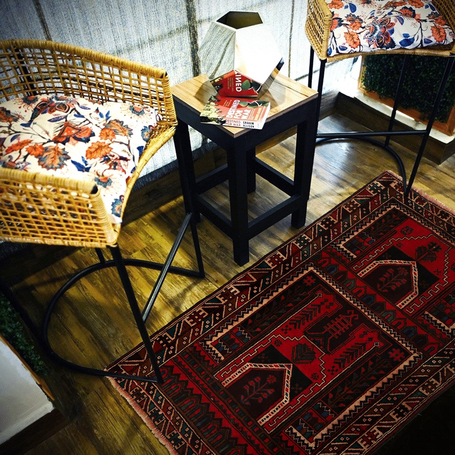 Baluchi Rug Handmade Multi Prayer Design 3x5 ft
