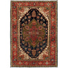 Heriz Area Rug Handmade Multi Medallion 4x6 ft