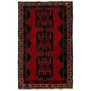 Baluchi Rug Handmade Multi Geometric 3x5 ft