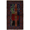 Baluchi Rug Handmade Multi Geometric 4x6 ft