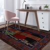 Baluchi Rug Handmade Multi Geometric 4x6 ft