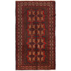 Baluchi Rug Handmade Red Geometric 4x6 ft