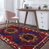 Baluchi Rug Handmade Multi Geometric 4x6 ft