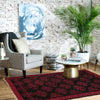 Baluchi Rug Handmade Black Floral 3x5 ft