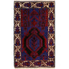 Baluchi Rug Handmade Blue Prayer Design 3x5 ft