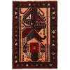 Baluchi Rug Handmade Multi Geometric 3x5 ft