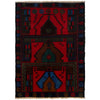 Baluchi Rug Handmade Red Geometric 2x4 ft