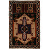 Baluchi Rug Handmade Multi Prayer Design 3x5 ft