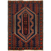 Baluchi Rug Handmade Dark Blue Geometric 3x5 ft