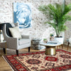 Kazak Rug Handmade Ivory Medallion 4x7 ft