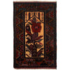Baluchi Rug Handmade Multi Prayer Design 3x5 ft