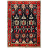 Kohistani Area Rug Handmade Black Floral 5x8 ft