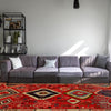 Kohistani Area Rug Handmade Vibrant Red Geometric 5x8 ft