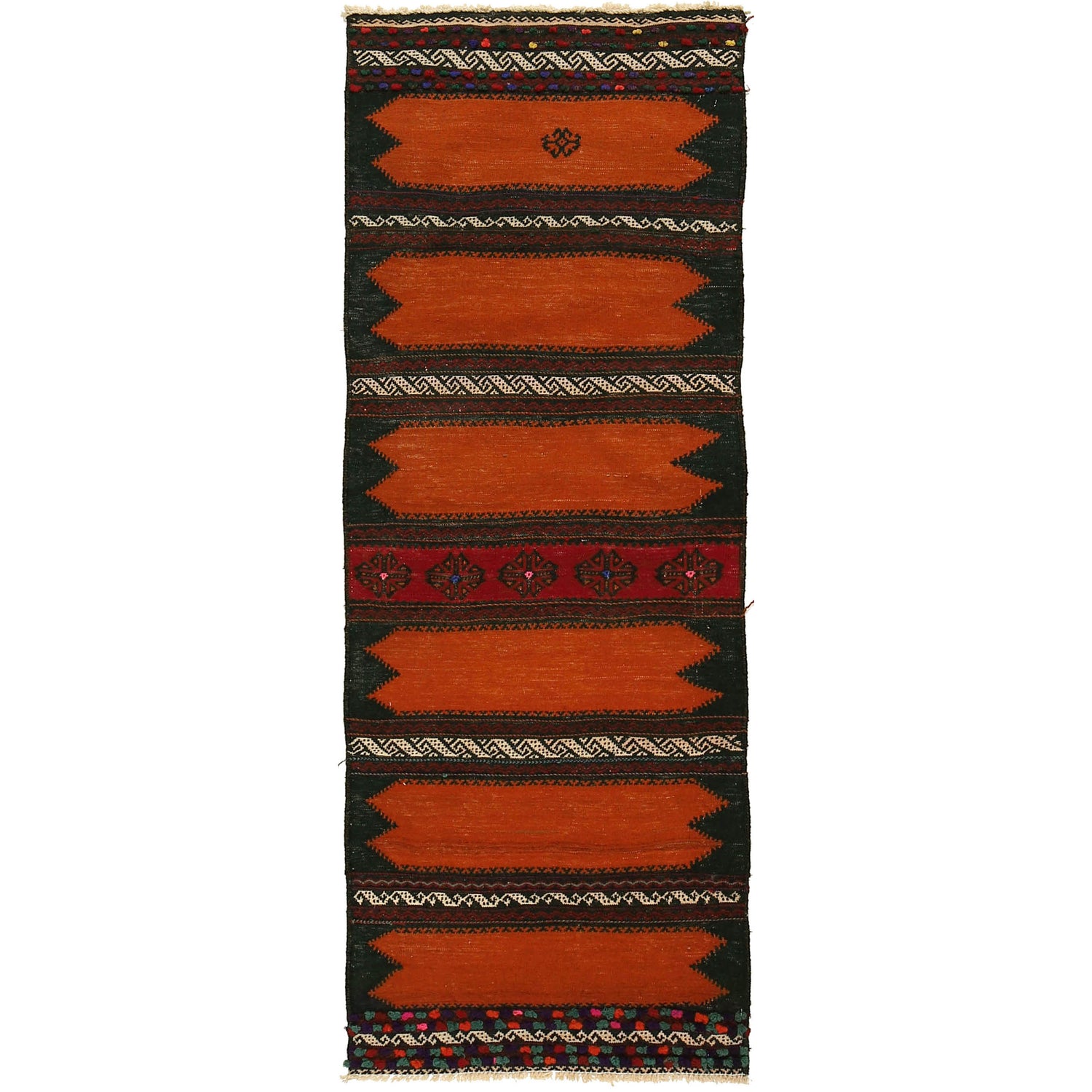 Table Sheet Runner Handmade Brown Curvilinear 6' Runner