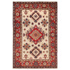 Kazak Rug Handmade Ivory Medallion 3x5 ft