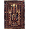 Baluchi Rug Handmade Multi Prayer Design 2x4 ft