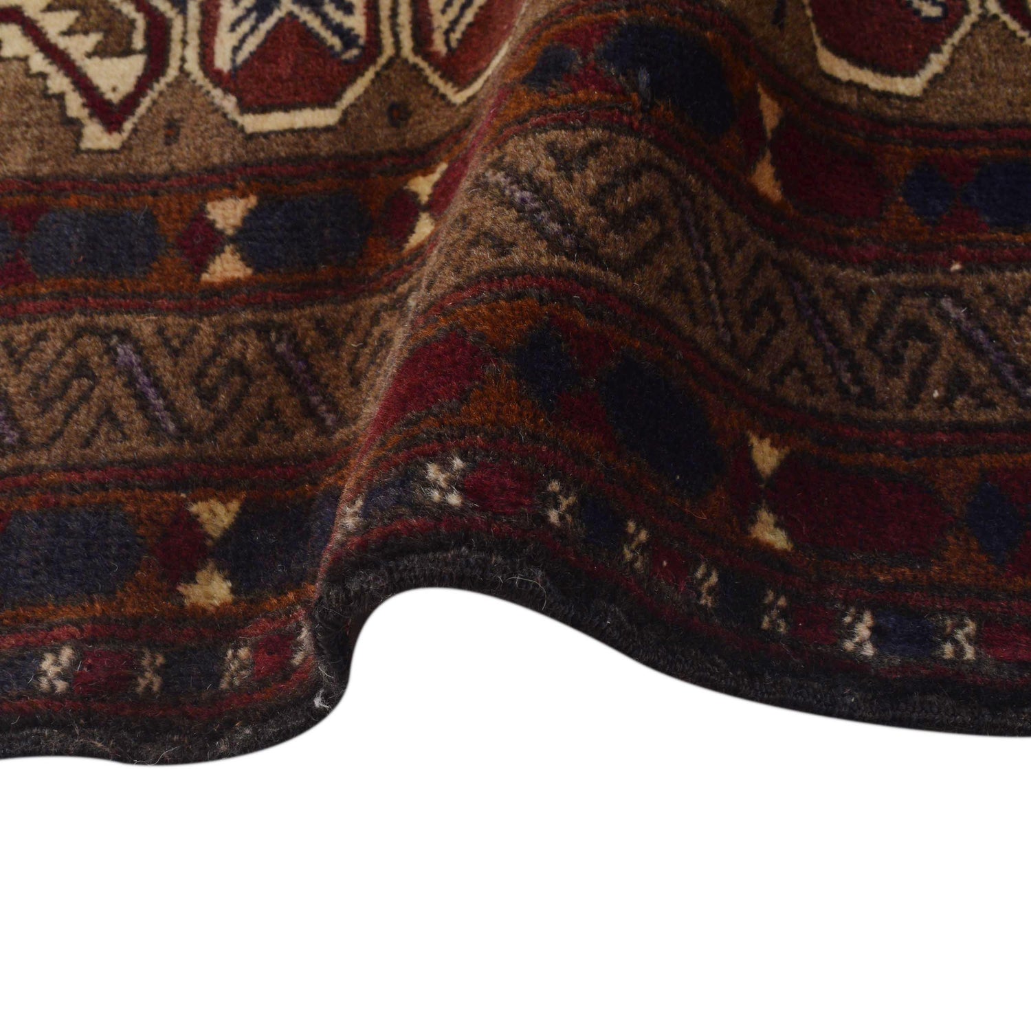 Baluchi Rug Handmade Multi Prayer Design 2x4 ft