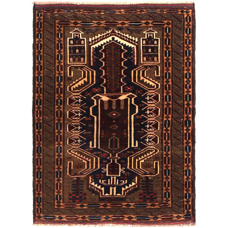 Baluchi Rug Handmade Multi Prayer Design 2x4 ft