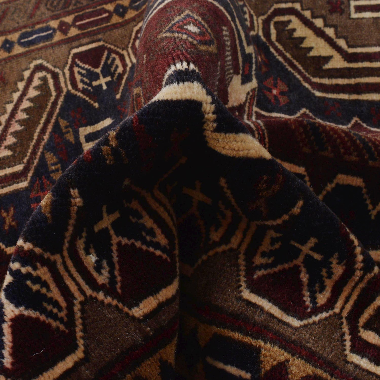 Baluchi Rug Handmade Multi Prayer Design 2x4 ft