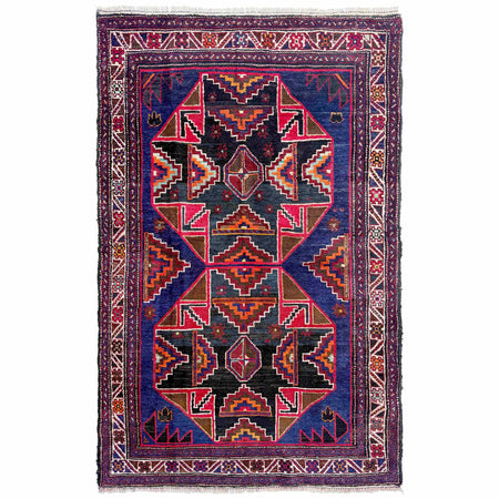Baluchi Rug Handmade Multi Floral 4x6 ft