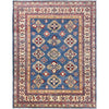 Kazak Rug Handmade Blue Medallion 4x7 ft