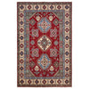 Kazak Rug Handmade Red Medallion 5x8 ft