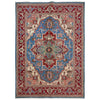 Heriz Area Rug Handmade Multi Medallion 4x7 ft