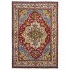 Heriz Area Rug Handmade Multi Medallion 5x8 ft