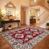 Kazak Rug Handmade Red Medallion 5x8 ft