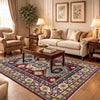 Kazak Rug Handmade Red Medallion 4x7 ft
