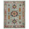 Kazak Rug Handmade Gray Medallion 4x6 ft
