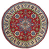 Kazak Rug Handmade Red Medallion 5x5 ft