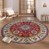 Kazak Rug Handmade Red Medallion 5x5 ft