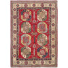 Kazak Rug Handmade Red Medallion 4x6 ft
