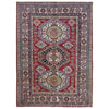 Kazak Rug Handmade Red Medallion 4x7 ft