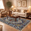 Heriz Area Rug Handmade Multi Medallion 4x6 ft