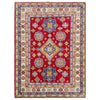 Kazak Rug Handmade Red Medallion 4x7 ft