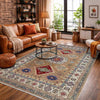 Kazak Rug Handmade Orange Medallion 4x7 ft