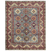 Kazak Rug Handmade Gray Medallion 4x7 ft