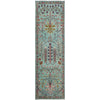 Sultani Area Rug Runner Handmade Blue Floral 10' Runner