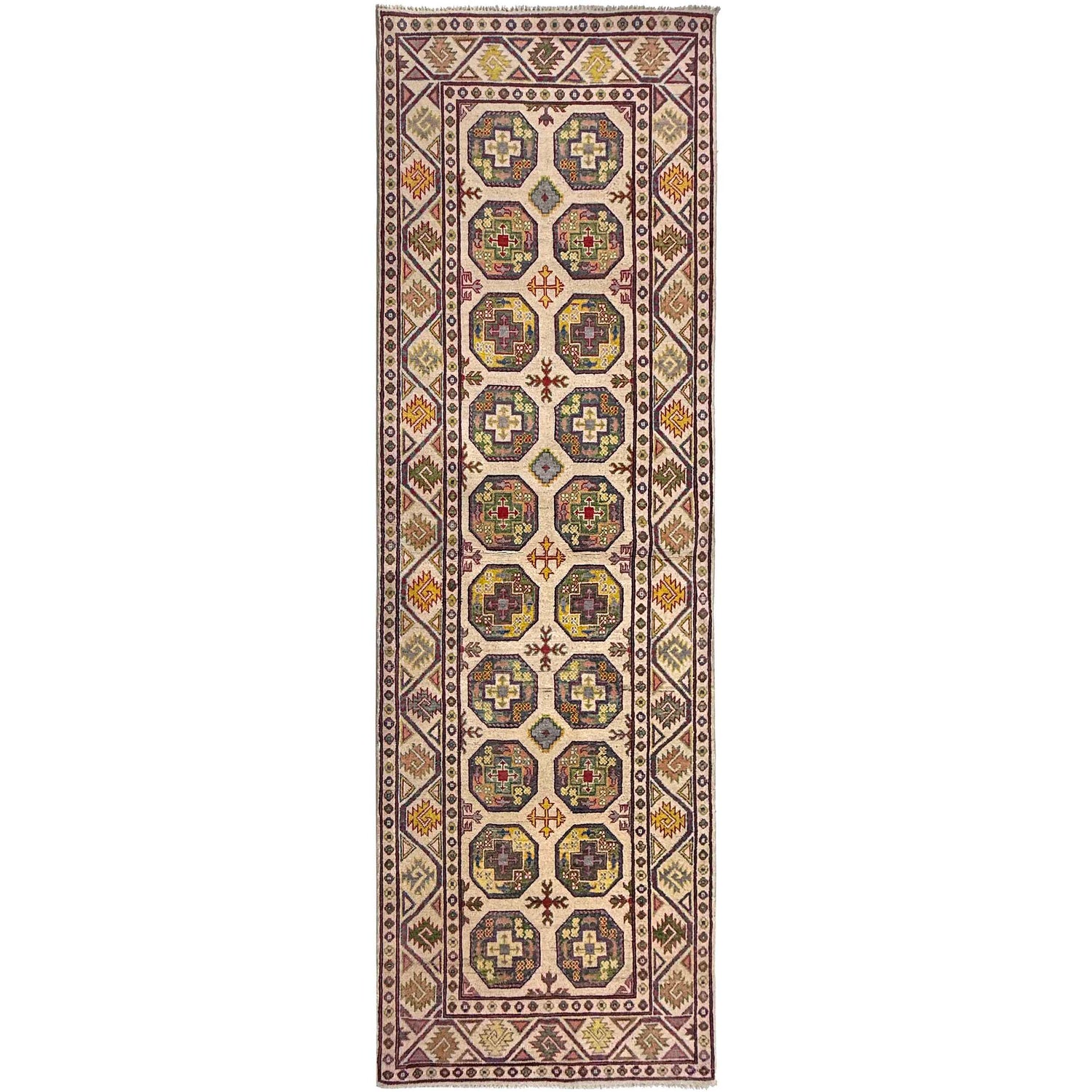 Waziri Runner Handmade Beige Medallion 10' Runner