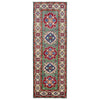 Kazak Rug Handmade Green Medallion 6' Runner