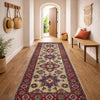 Kazak Rug Handmade Beige Medallion 5' Runner