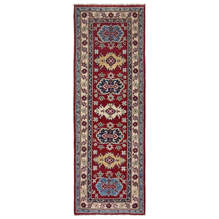 Kazak Rug Handmade Red Medallion 5' Runner